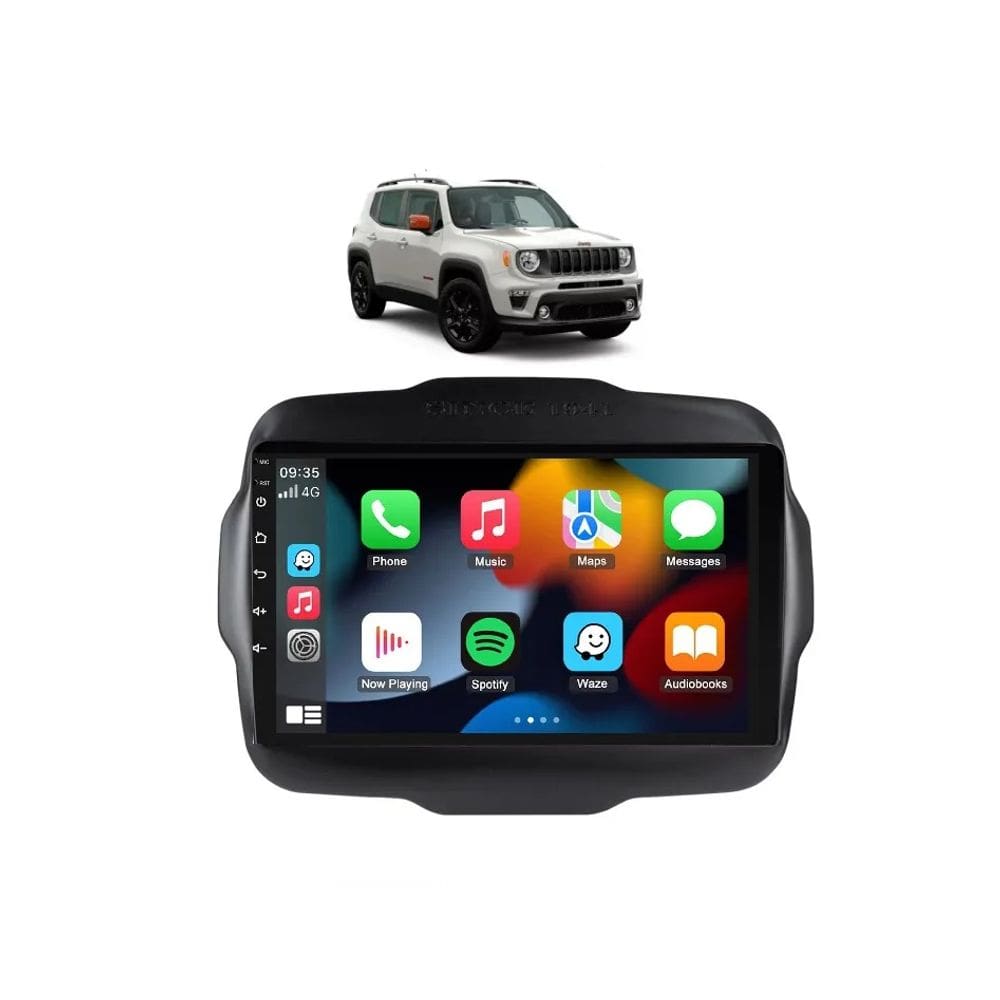 Kit Multimídia Renegade STD PCD 9 Pol CarPlay AndroidAuto - 908BR Roadstar