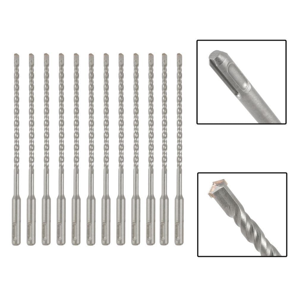 Jogo 12 Brocas SDS Plus 8x160 mm Aço Carbono Tungstênio