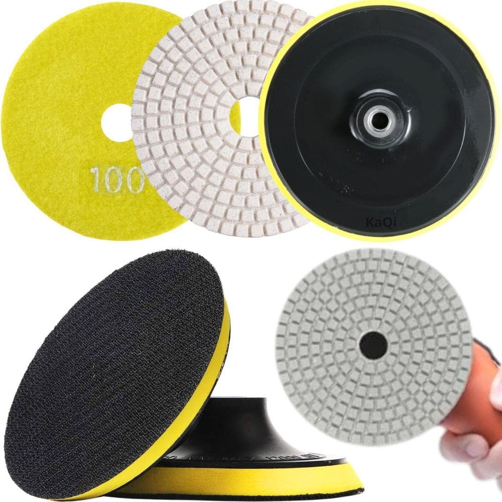 1 X Lixa 4 Pol. 100Mm Diamantada + 1 Disco Prato Suporte