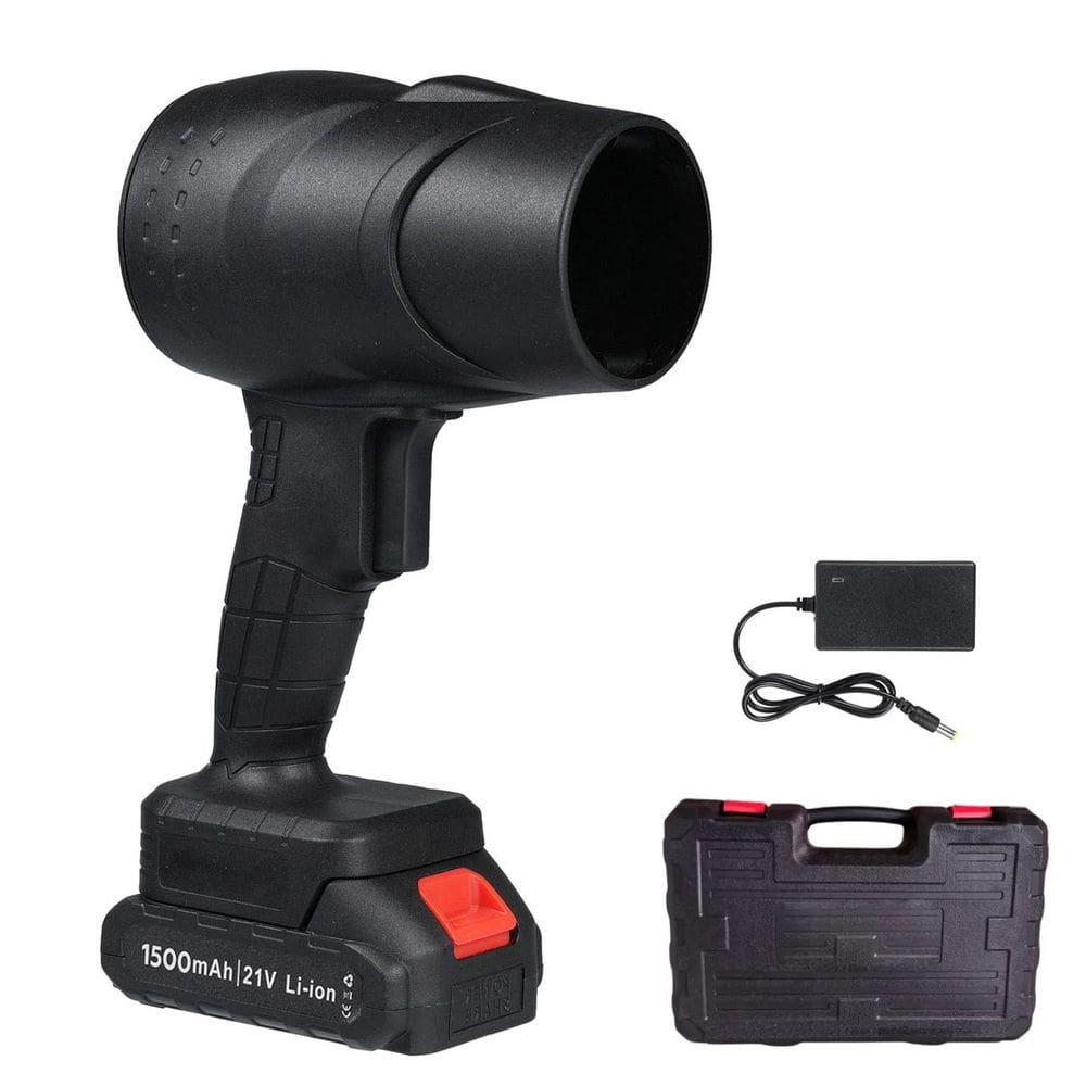 Soprador Turbo Fan 130.000 RPM Potente Bateria Recarregavel Maleta Casa Jardim Quintal Automovel Eficiente Manutençao Folha Detrito Poeira Sujeira