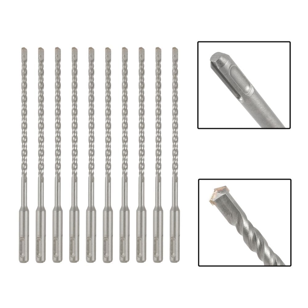 Jogo 10 Brocas SDS Plus 8x110 mm Aço Carbono Tungstênio