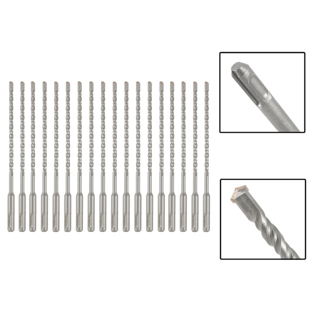 Jogo 18 Brocas SDS Plus 8x110 mm Aço Carbono Tungstênio