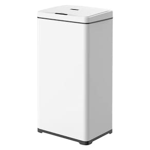 Lixeira Automática Retangular 50l Com Sensor Prática E Moderna Branca