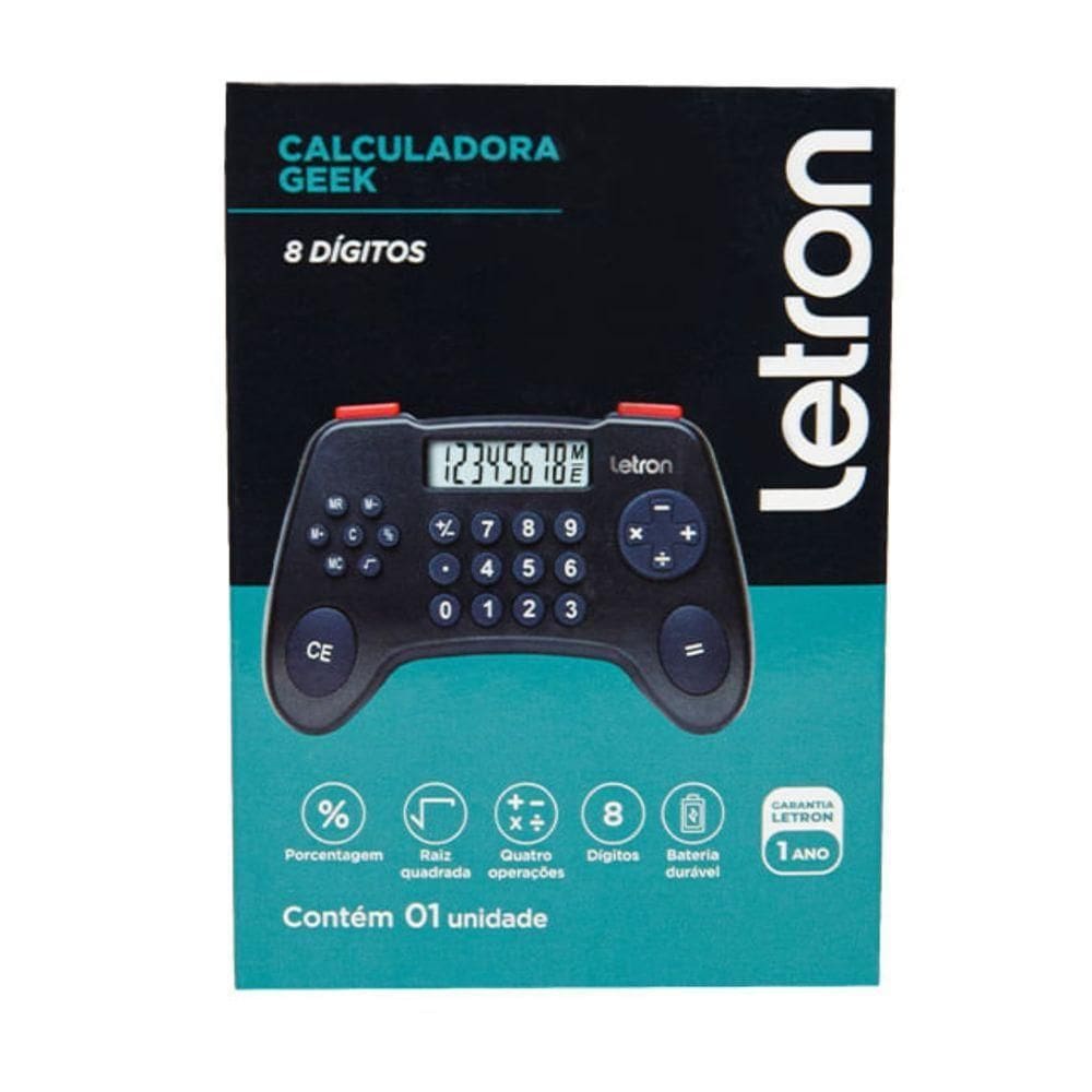 Calculadora De Bolso 8 Digitos Geek Controle Joystick Letron