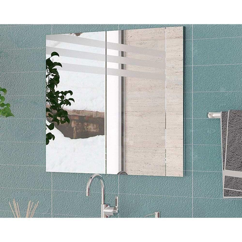 Espelheira De Banheiro Bn3638 60cm Metalizado - Tecno Mobili