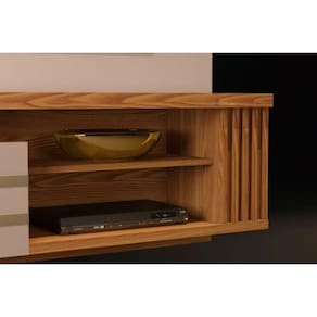 Painel Home Para tv Até 55 Polegadas Marin Com Prateleiras E Bancada 160x153cm Bali-cedro - Dj Móveis
