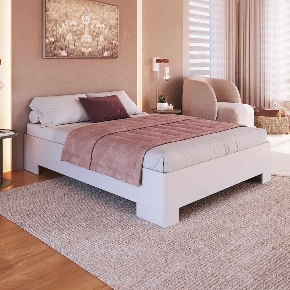 Cama Queen Xangai Branco - Art In Móveis