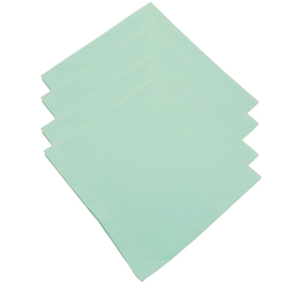 Kit 4 Guardanapos De Tecido Algodão Maldivas 39cmx39cm verde