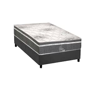 Conjunto Box Solteiro Colchão Molas Polar Superlastic Safira + Base Crc Suede Gray (88x188)