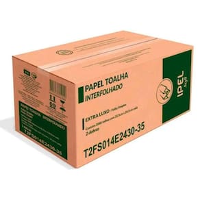 Kit Papel Toalha Interfolha Soft 22,5x20,5 Cm 2000 2un Ipel