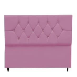 Cabeceira Cama Box Estofada Queen Size 160 Cm Suede Melissa Cor:rosa