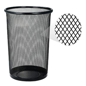 Lixeira Escritorio Cesto Metal Aramado Grande 12 Litros Telado Casa Quarto Multiuso preto
