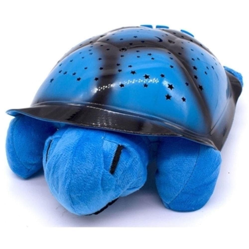 Abajur Tartaruga De Pelucia Musical Luminaria Infantil Com Projetor De Estrelas Som E Luz Led menino