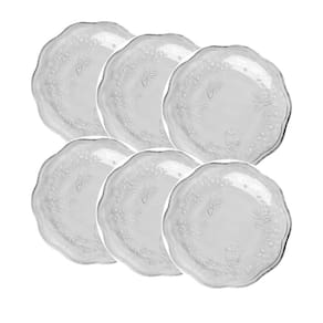 Conjunto de 6 Pratos Sobremesa de Cristal Ecológico New Butterfly 20cm - Lyor