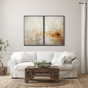 Quadro Decorativo Modelo Rústico com 2 Telas de Parede para Sala Quarto Escritório 60cm X 90cm Preto