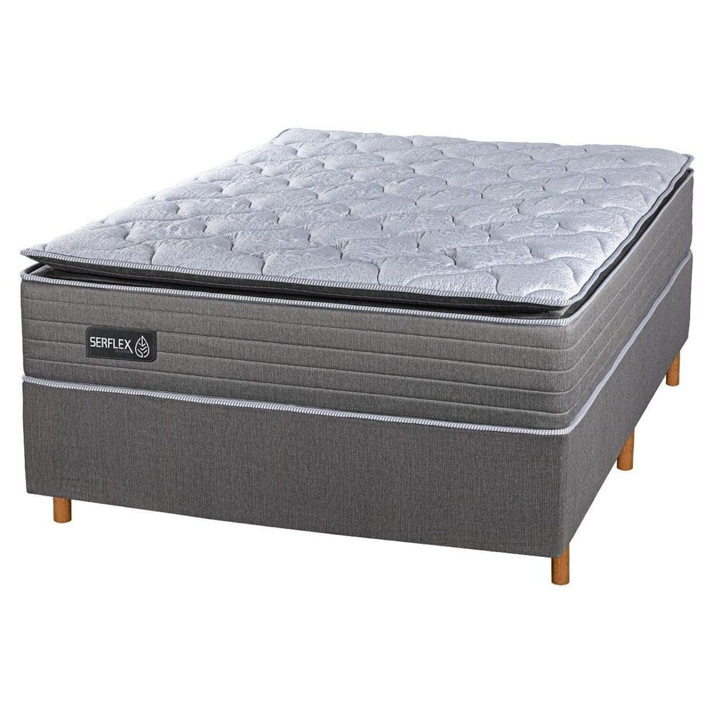 Colchao Porto 1,58 Cm X 1,98cm X 0,33cm Cinza Claro