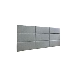 Cabeceira Estofada King 9 Blocos Não é Segredo Veludo Austin Cinza 195x90