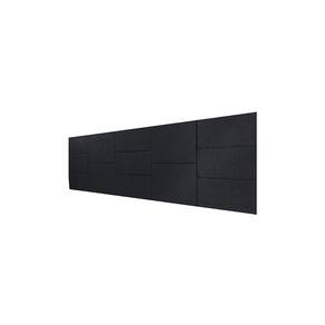 Cabeceira Estofada Queen 13 Blocos Não é Segredo Suede Animale Preto 160x60
