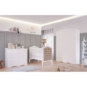 Quarto Completo Bebê Provençal Permobili Encanto kit cap MDF