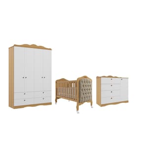 Quarto Completo Bebê Provençal Permobili Encanto kit cap MDF