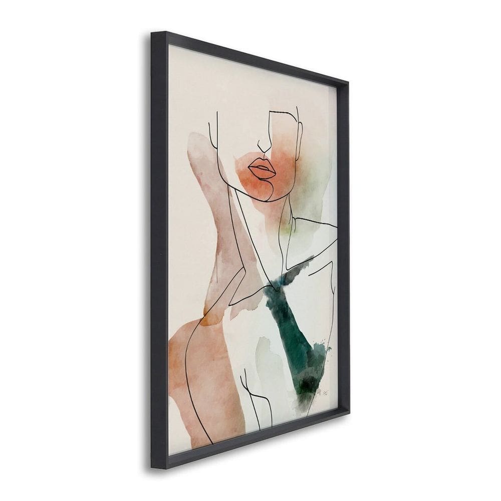 Quadro Decorativo Caricatura Homem com 1 Tela de Parede para Escritório Banheiro Hall 60cm X 90cm Preto