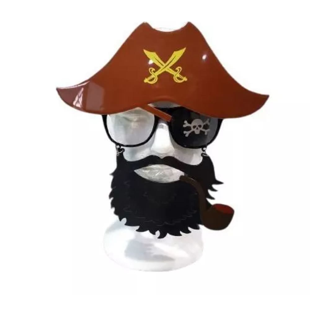 Óculos De Pirata Barbudo Festas