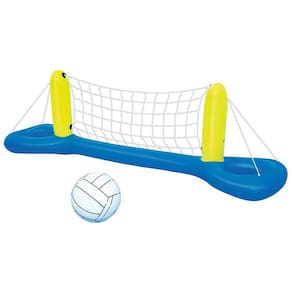 Jogo Play Center Voleibol de Piscina Inflável 2,52m x 64cm com Rede Bola Brinquedo Aquático Bel