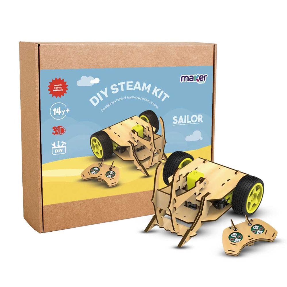 Kit Robótica Educacional MDF Carrinho STEM Controle Sailor