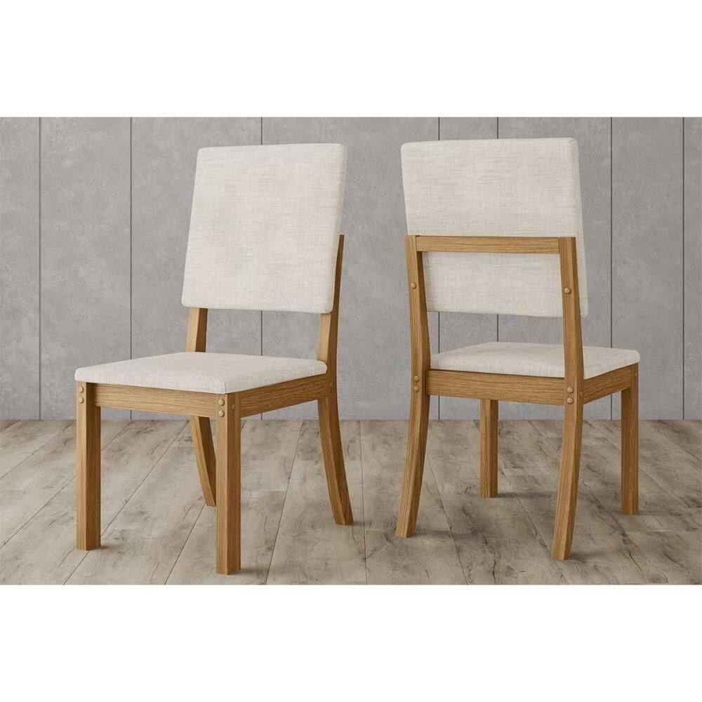 Kit 2 Cadeiras Sala Jantar Milla 2 Un Nature-linho Bege - Henn