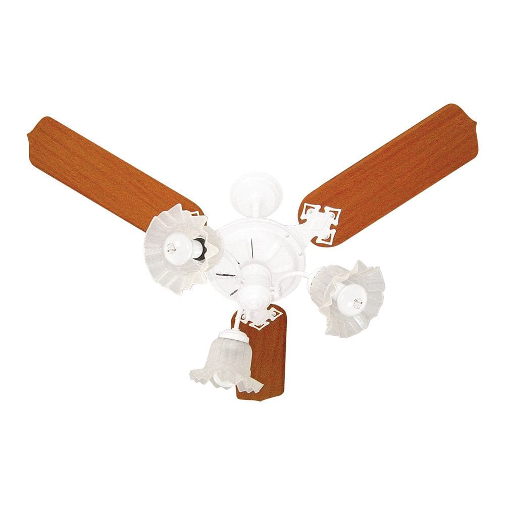 Ventilador De Teto Venti-Delta New Beta Com 3 Pás Mogno / Branco