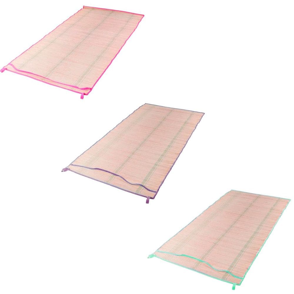 Esteira de Praia Piquenique Dobrável 1,80m x 90cm Grande Leve com Alça Palha Natural Bel