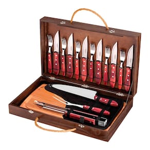 Kit Churrasco 17 Peças Tramontina 21198766 Vermelho