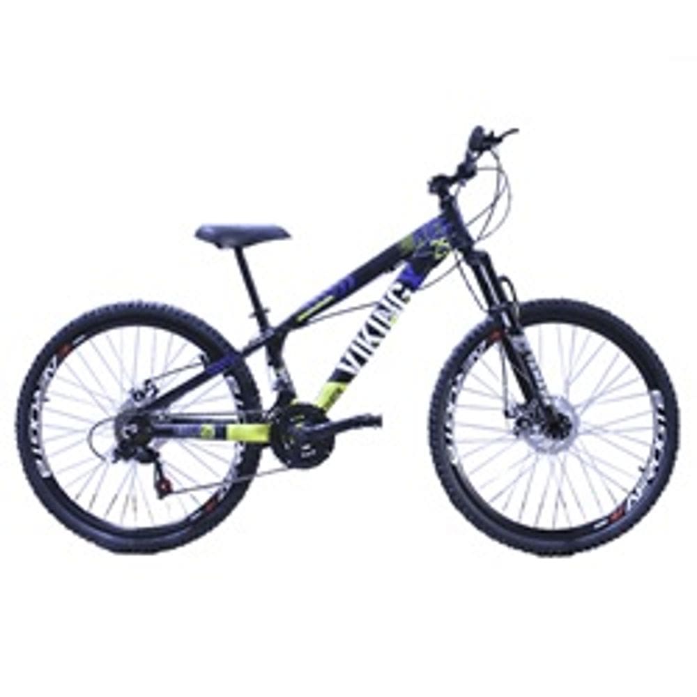 Bicicleta Vikingx Aro 26 Câmbios 21V Importado Aero Preto Amarelo