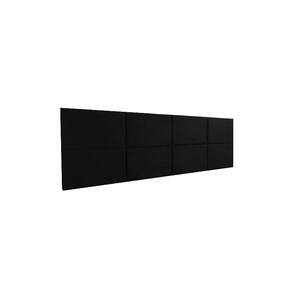 Cabeceira Estofada Queen 8 Blocos Não é Segredo Suede Animale Preto 160x60