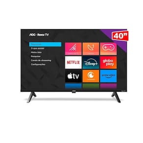 Smart TV AOC 40S5045/78G 40" Full HD ROKU Conversor Digital