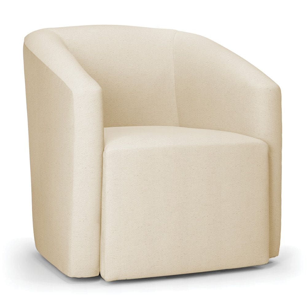 Poltrona Decorativa Orgânica Stella Max Veludo Bege D03 - D`Rossi