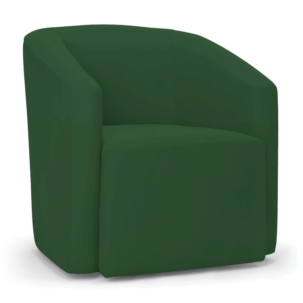 Poltrona Decorativa Orgânica Stella Max Veludo Verde D03 - D`Rossi