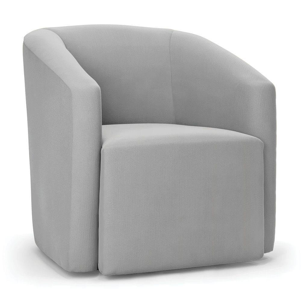 Poltrona Decorativa Orgânica Stella Max Suede Cinza D03 - D`Rossi
