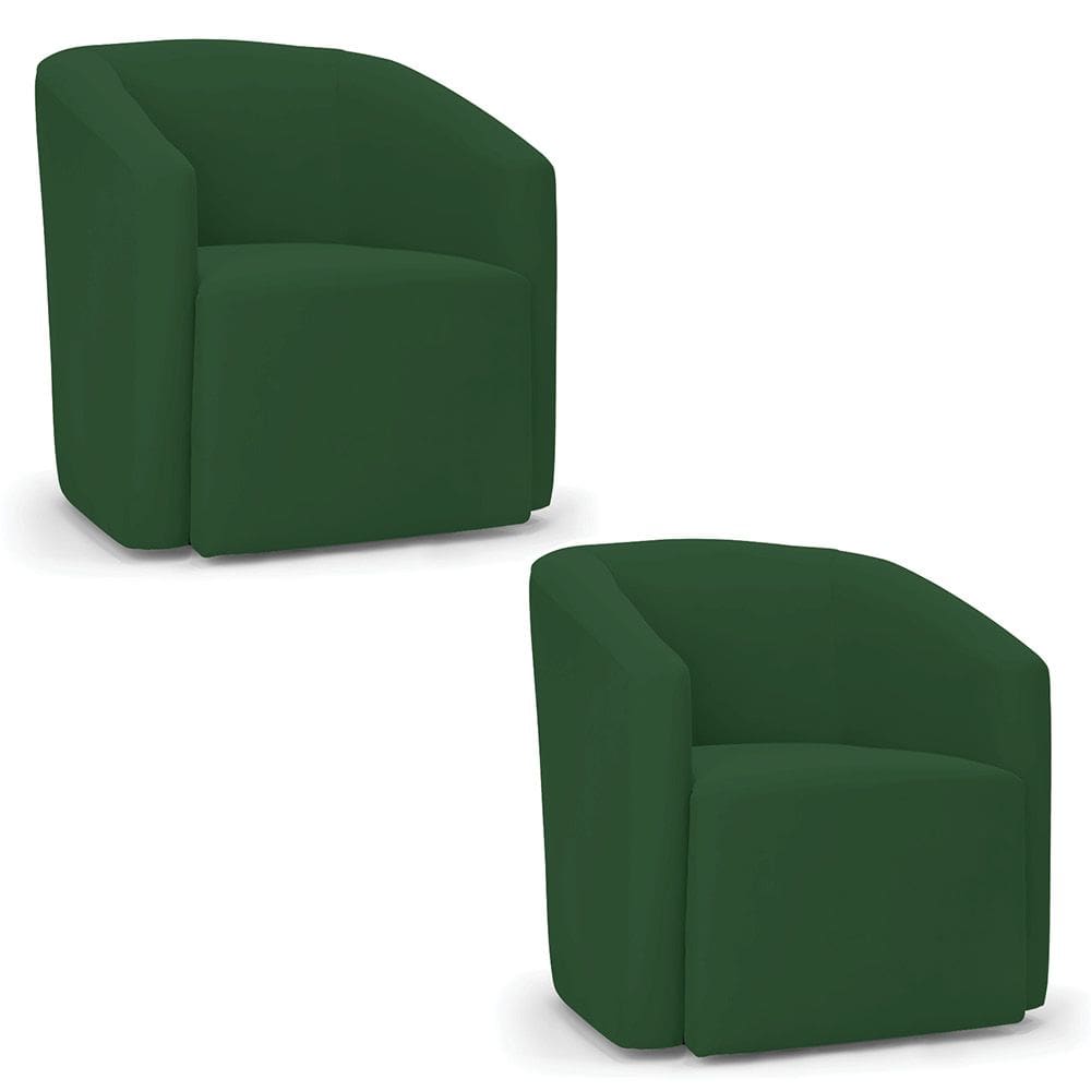 Poltrona Decorativa Orgânica Kit 2 Stella Max Veludo D03 - D`Rossi