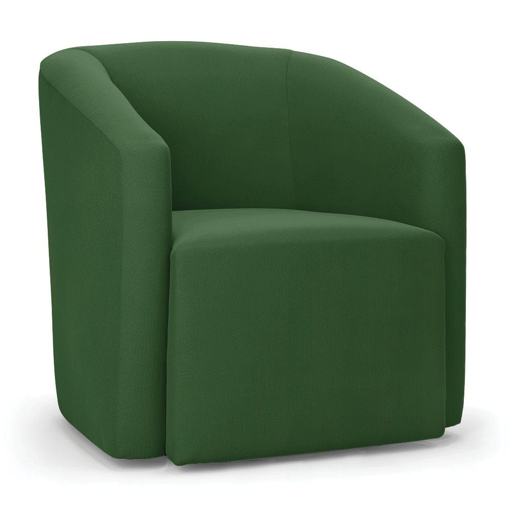 Poltrona Decorativa Orgânica Stella Max Suede Verde D03 - D`Rossi