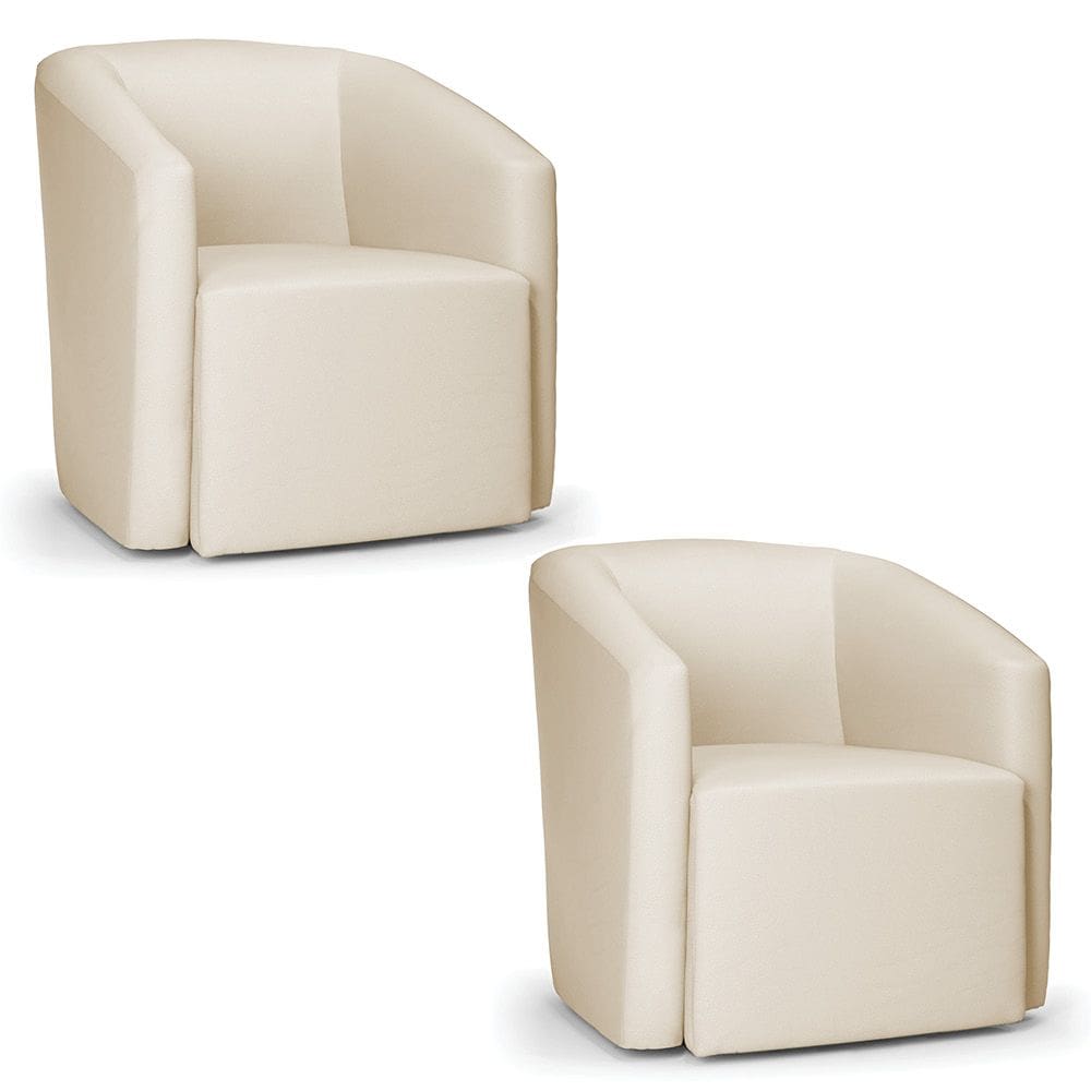 Poltrona Decorativa Orgânica Kit 2 Stella Max Sintético D03 - D`Rossi