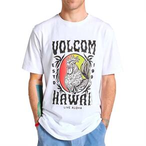 Camiseta Volcom Aloha Rooster SM25 Masculina Branco