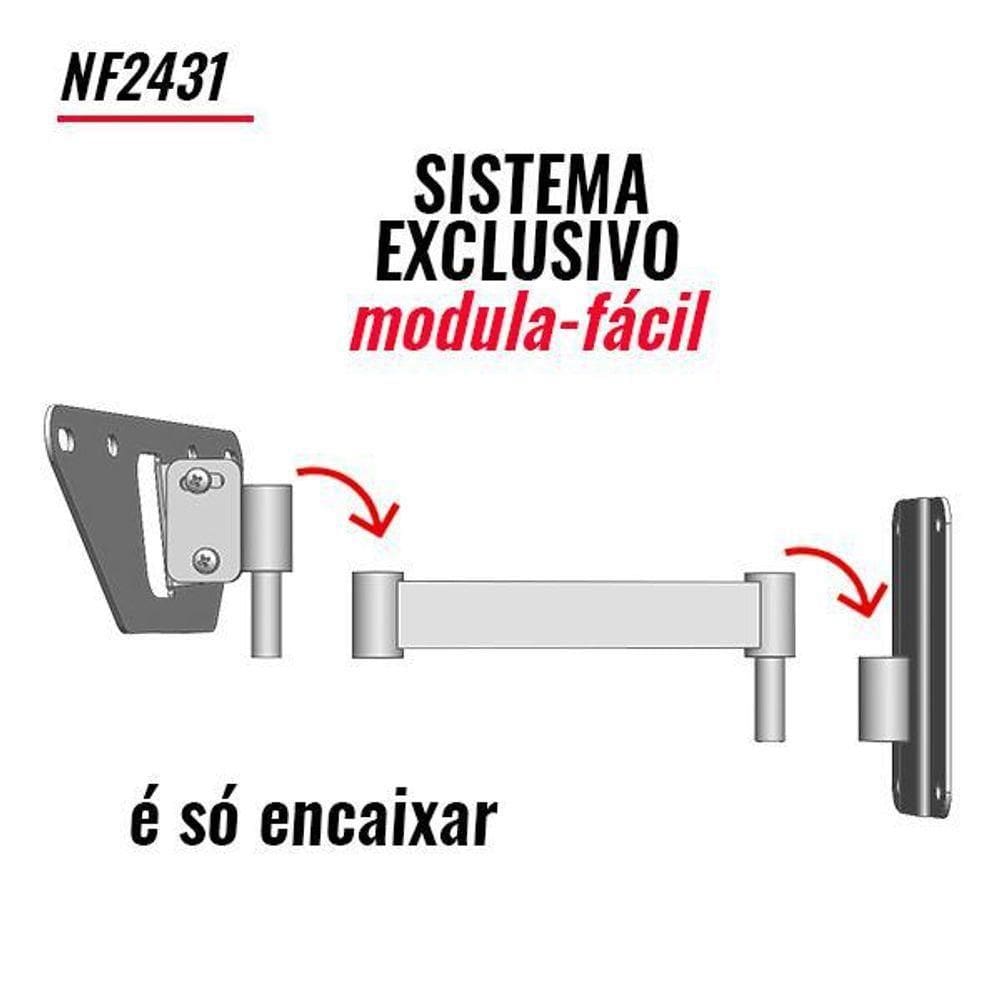 Suporte Tv Articulado Até 48 Nf2041 Tri- Multiforma