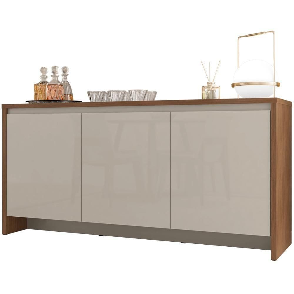 Balcao Buffet 50523 03 Portas 160cm Cedro Off White Dcasa