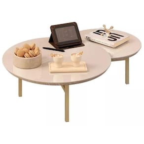 Mesa De Centro Charlote Tampo Sobreposto Off White 1,03cm - Fabrica 1 Móveis