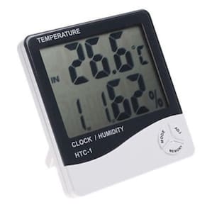 Termometro Digital Relogio Medidor Temperatura Umidade Termo Higrometro Despertador