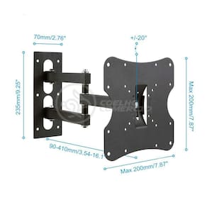 Suporte De Tv Articulado Para Painel E Parede Led Lcd Plasma Oled 3d De 14" à 42" Polegadas 302w