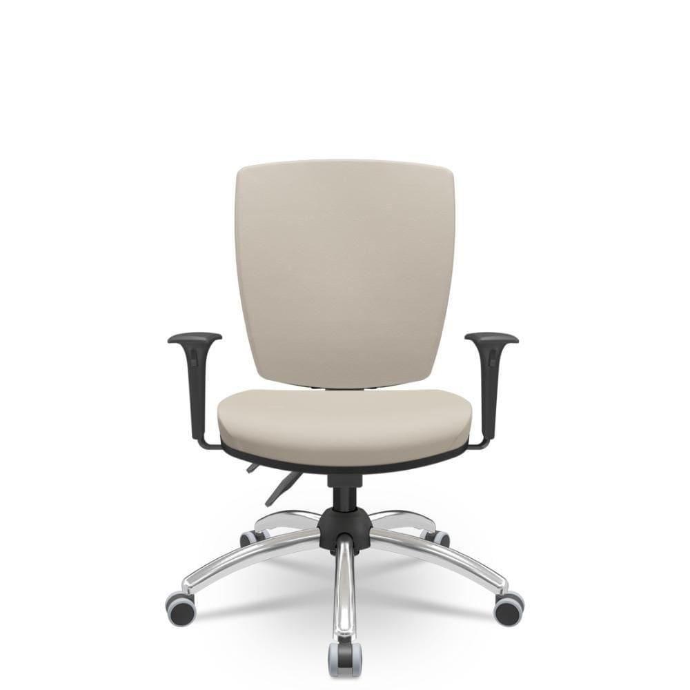 Cadeira Altrix Espaldar Alto Vinil Bege