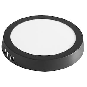 Plafon Led Tramontina Redondo De Sobrepor Preto 12 W 6500 K Luz Branca,