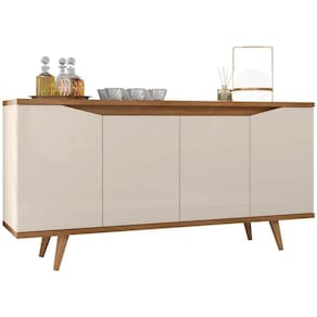 Balcao Buffet 50454 Pes Madeira 160cm Off White Cedro Dcasa